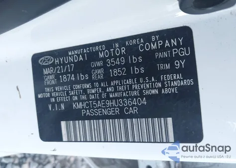 2017 Hyundai Accent Se из США, поврежденный, VIN KMHCT5AE9HU336404